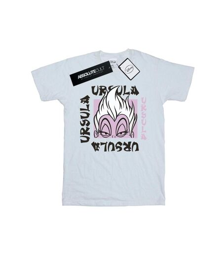 Disney Femmes/Ladies Ursula Take Out Cotton Boyfriend T-Shirt (Blanc) - UTBI47940