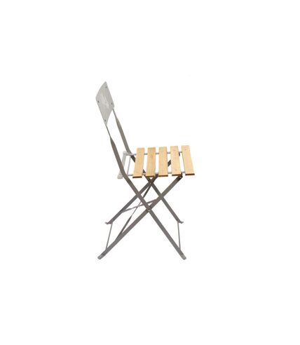 Lot de 2 Chaises Pliantes Bella Vita 81cm Taupe