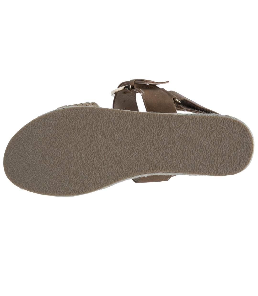 Isotoner Sandales femme semelle à mémoire de forme, talon de 3,5cm, design corde et léopard-5