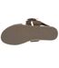 Isotoner Sandales femme semelle à mémoire de forme, talon de 3,5cm, design corde et léopard-5