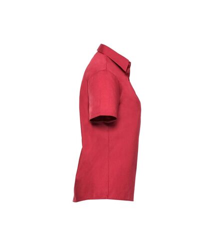 Chemisier poplin femme rouge classique Russell Collection Russell Collection