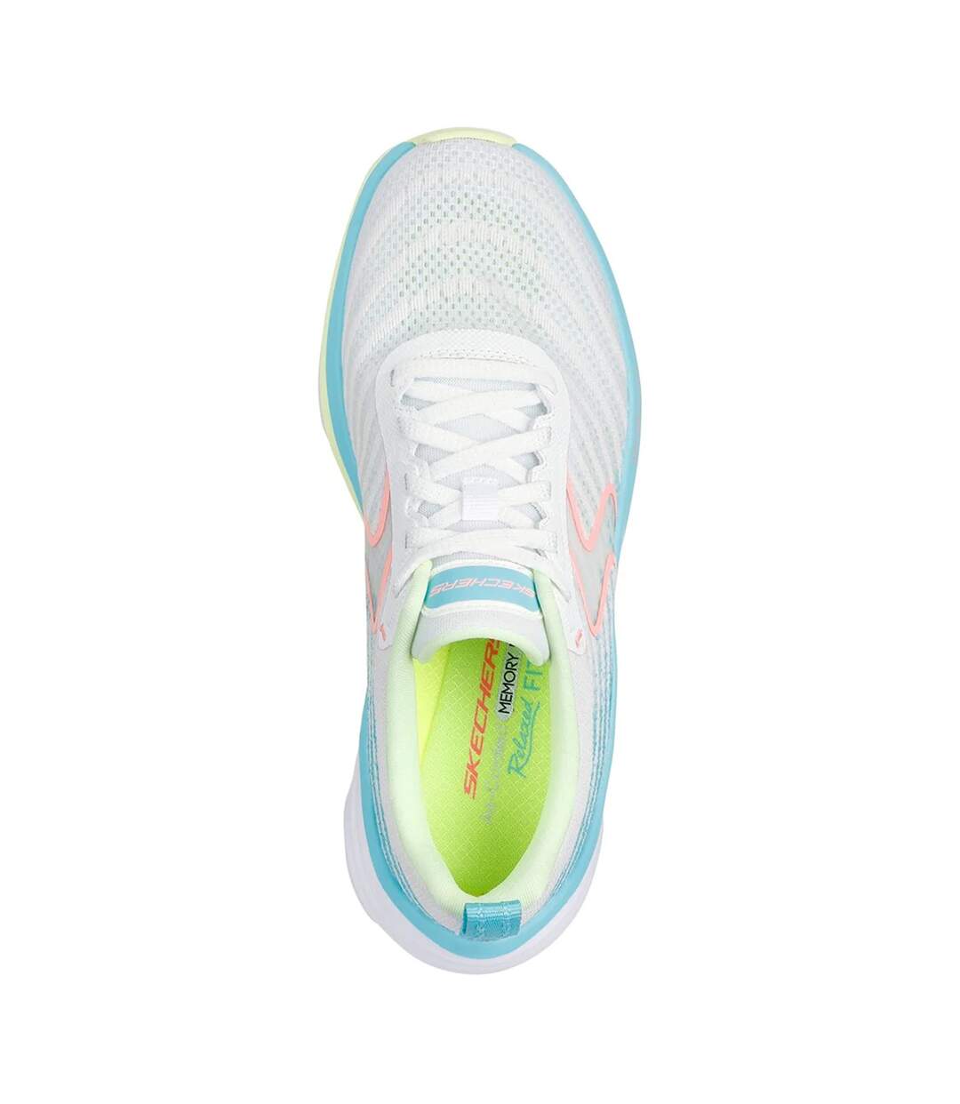 Womens/ladies D´lux Vapor Cool Breeze Trainers White Multicoloured Skechers-4