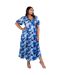 Robe Portefeuille Motif/style Abstrait Femme Bleu Lovedrobe-1