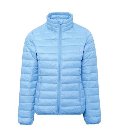 Doudoune matelassée terrain femme bleu ciel 2786