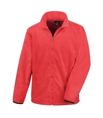 Mens norse outdoor fleece jacket flame red Result Core