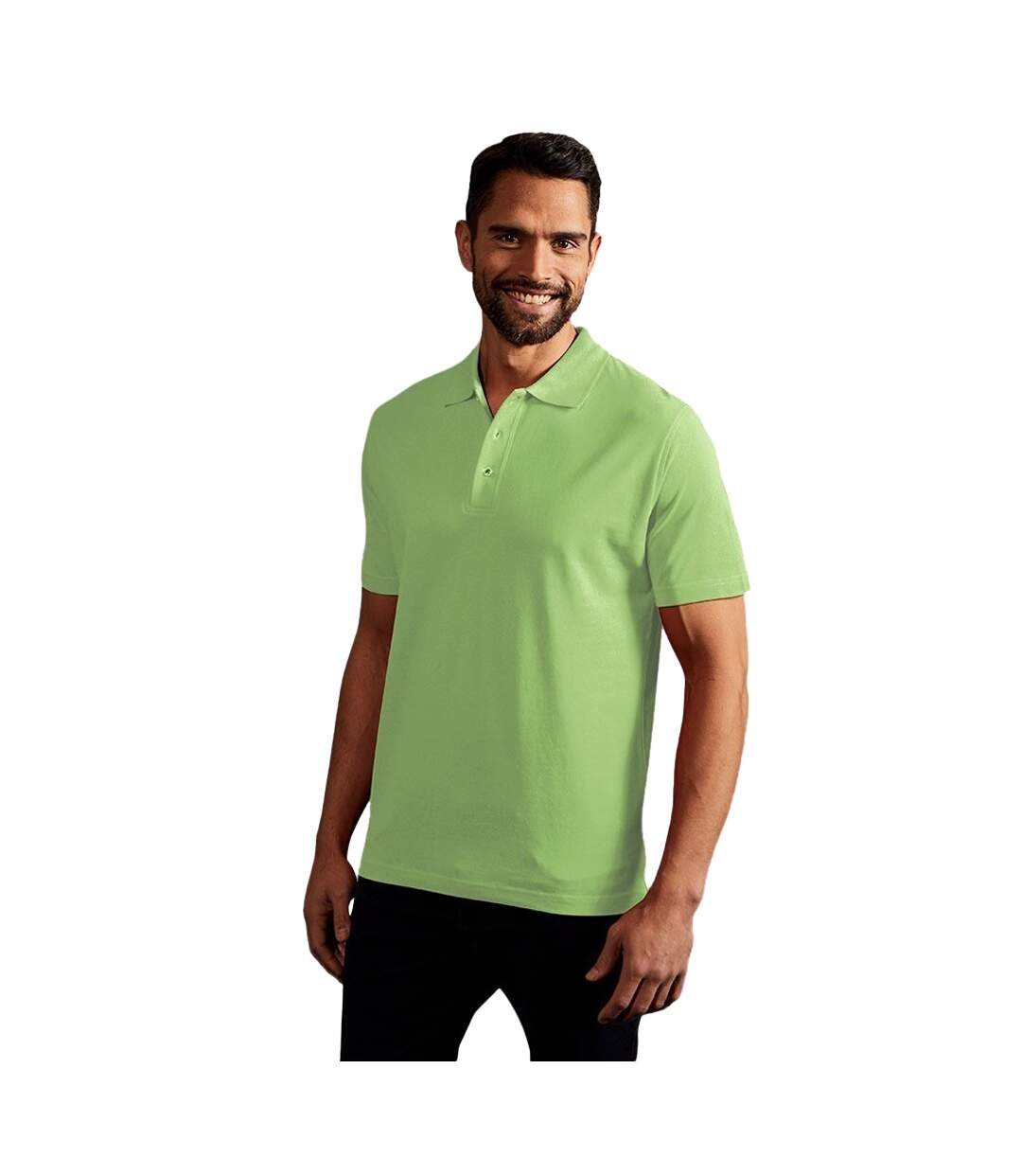 Polo Superior Homme Vert Citron Promodoro-1