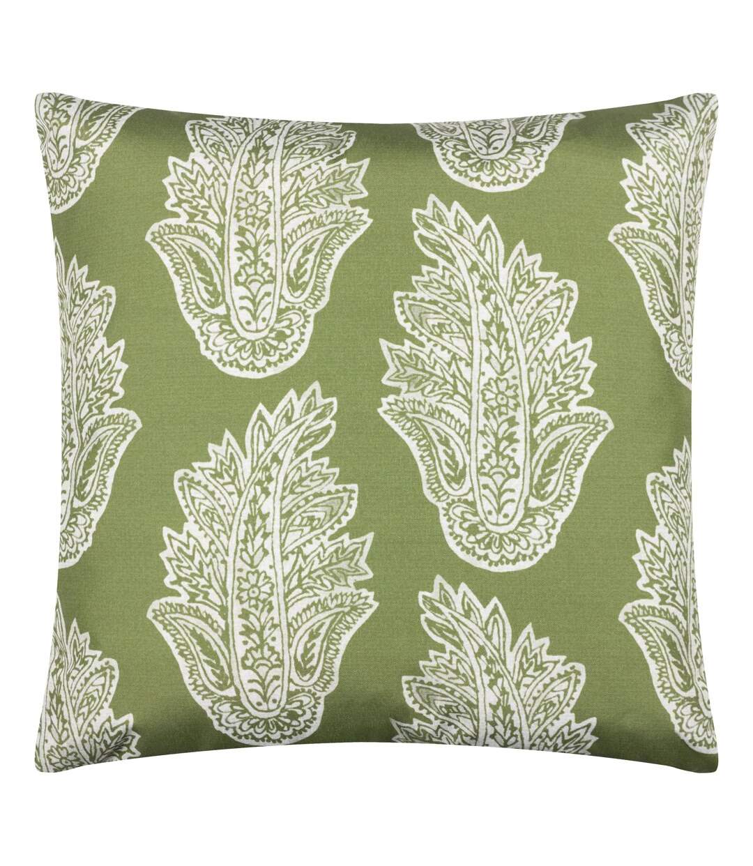 Kalindi paisley outdoor cushion cover 43cm x 43cm olive Paoletti