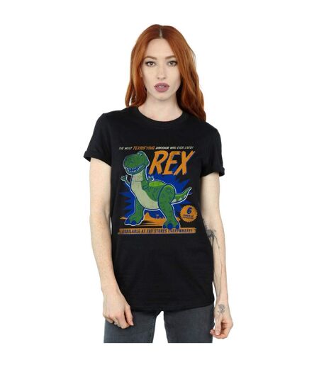 Disney Femme/Ladies Toy Story 4 Rex Terrifying Dinosaur Cotton Boyfriend T-Shirt (Noir) - UTBI46991
