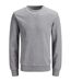 Mens Basic Sweatshirt Light Grey Jack And Jones-2