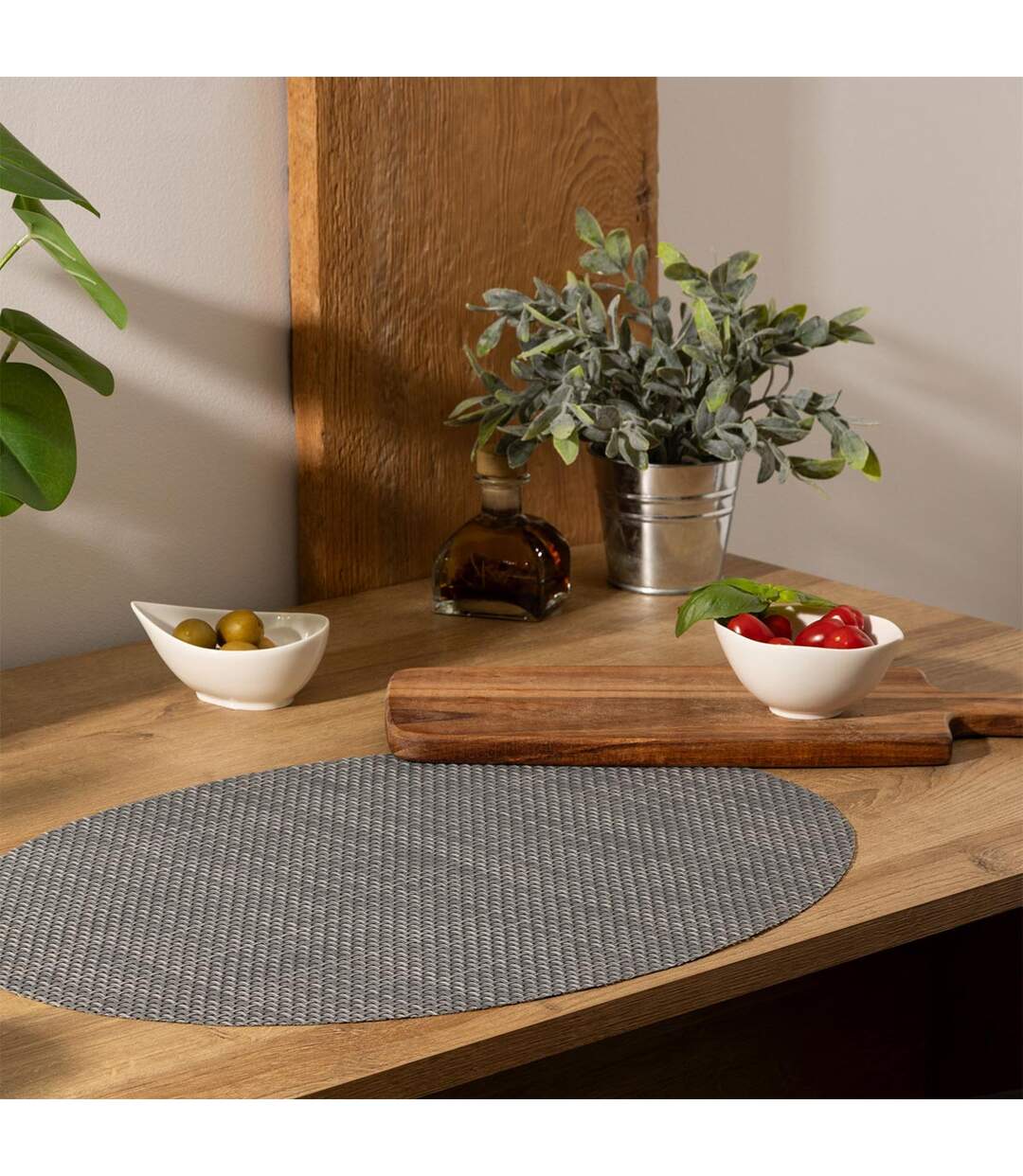 Set de Table Ovale Maoli 35x48cm Taupe-3