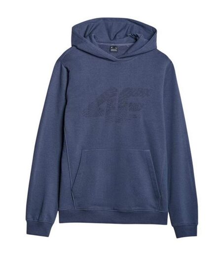 Sweat À Capuche Style Logo M1585 Homme Bleu Marine 4F