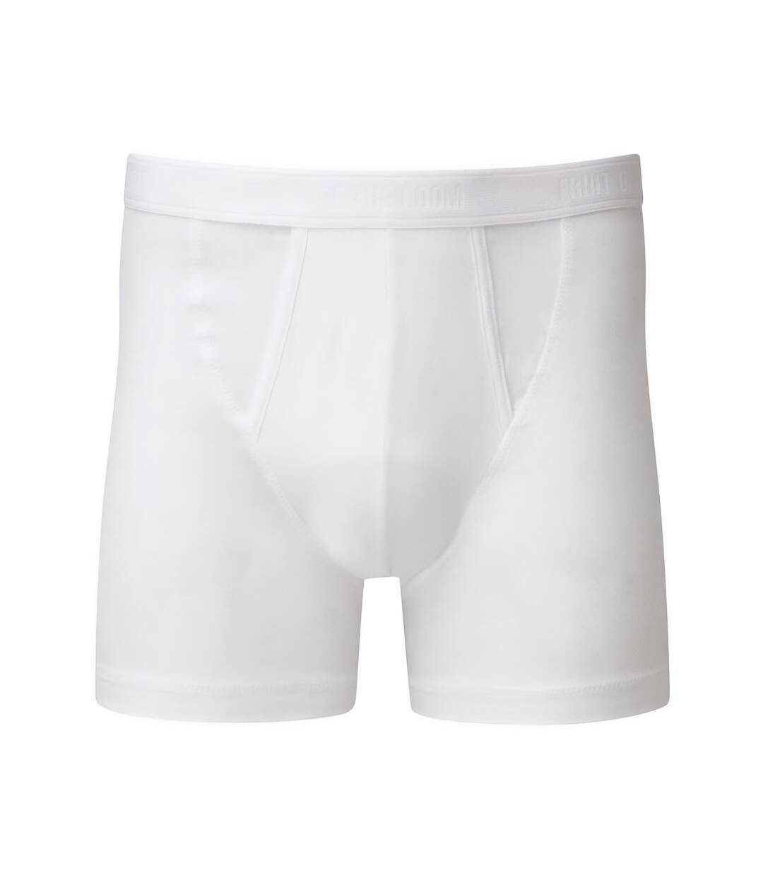 Pack of 2  Mens classic plain boxer shorts  white Fruit of the Loom-3