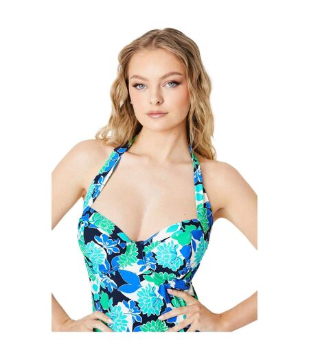 Maillot de bain 1 pièce femme bleu / vert Gorgeous