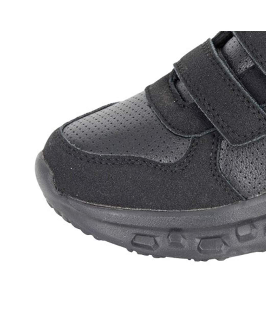 Childrens/kids Hurricane Touch Fastening Trainers Black Dek-3