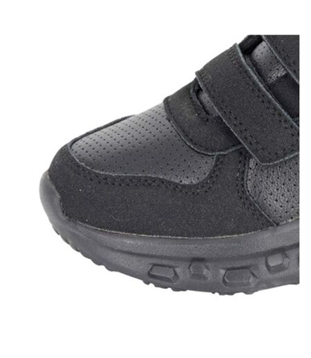 Childrens/kids Hurricane Touch Fastening Trainers Black Dek
