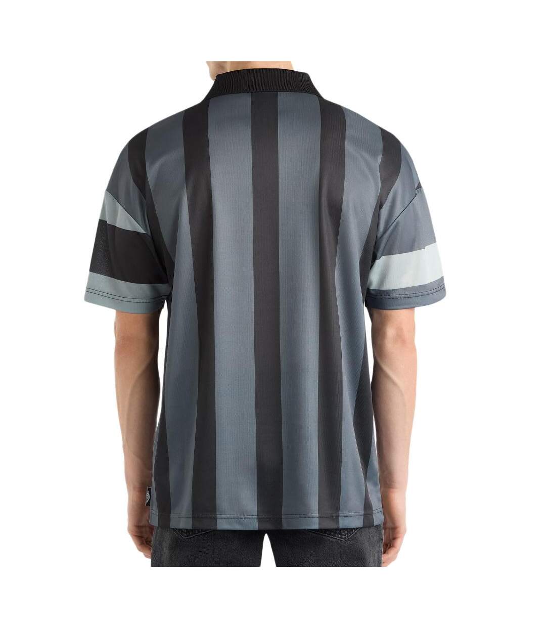 Polo noir/gris homme umbro mash-2