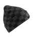 Bonnet Motif/style Damier Adulte Noir Charbon Beechfield-2