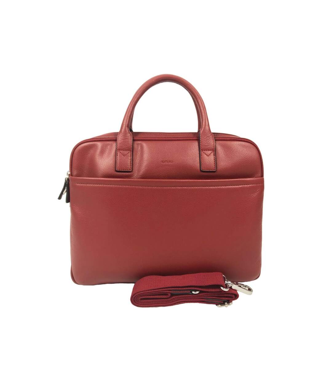 Katana - Cartable femme en cuir 14 2 cpts - rouge - 8641-1