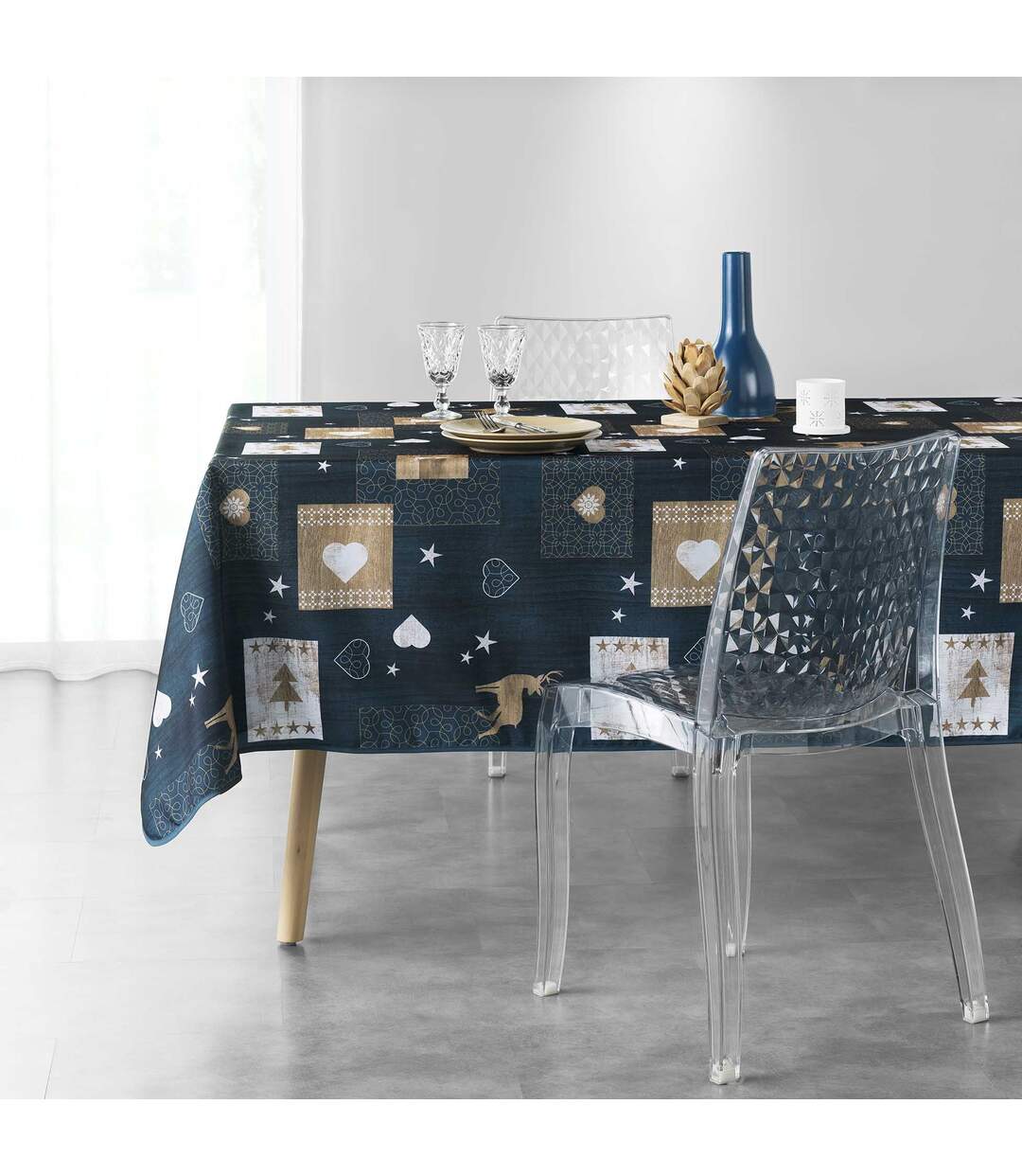 Nappe rectangulaire antitache et infroissable-3