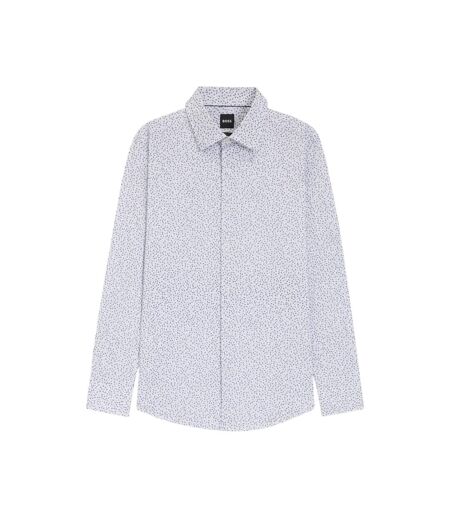 Chemise Manches Longues Motif/style Micro-pois Homme Bleu Boss