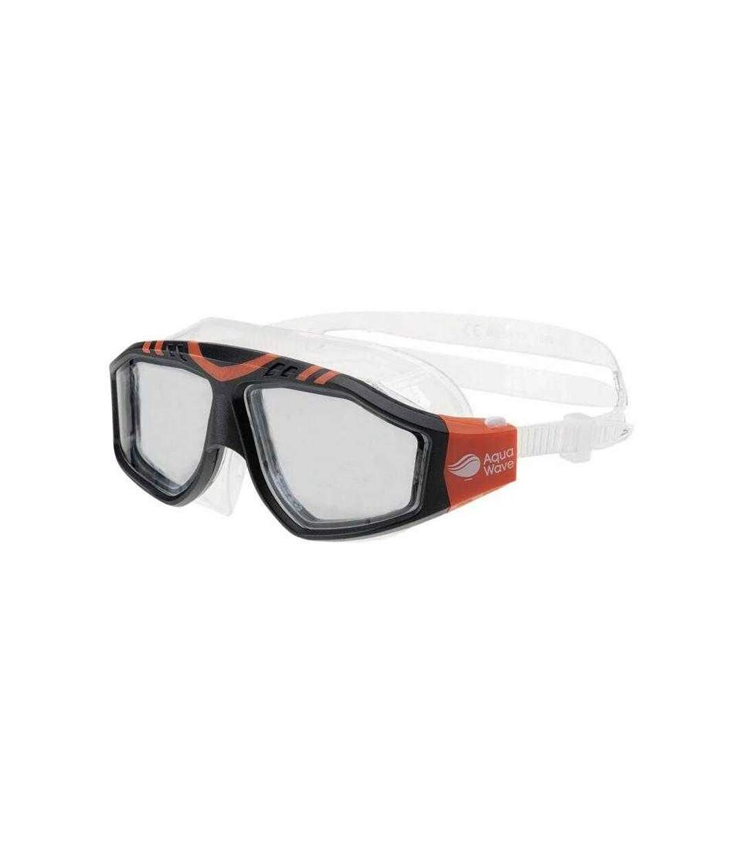 Unisex Adult Maveric Swimming Goggles Transparent Orange Aquawave-1