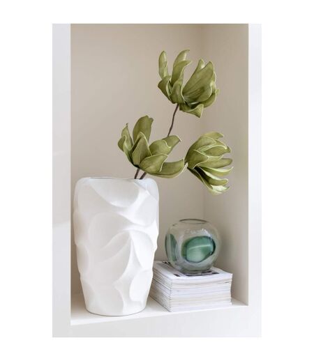 Vase Design en Argile Mirena 43cm Blanc