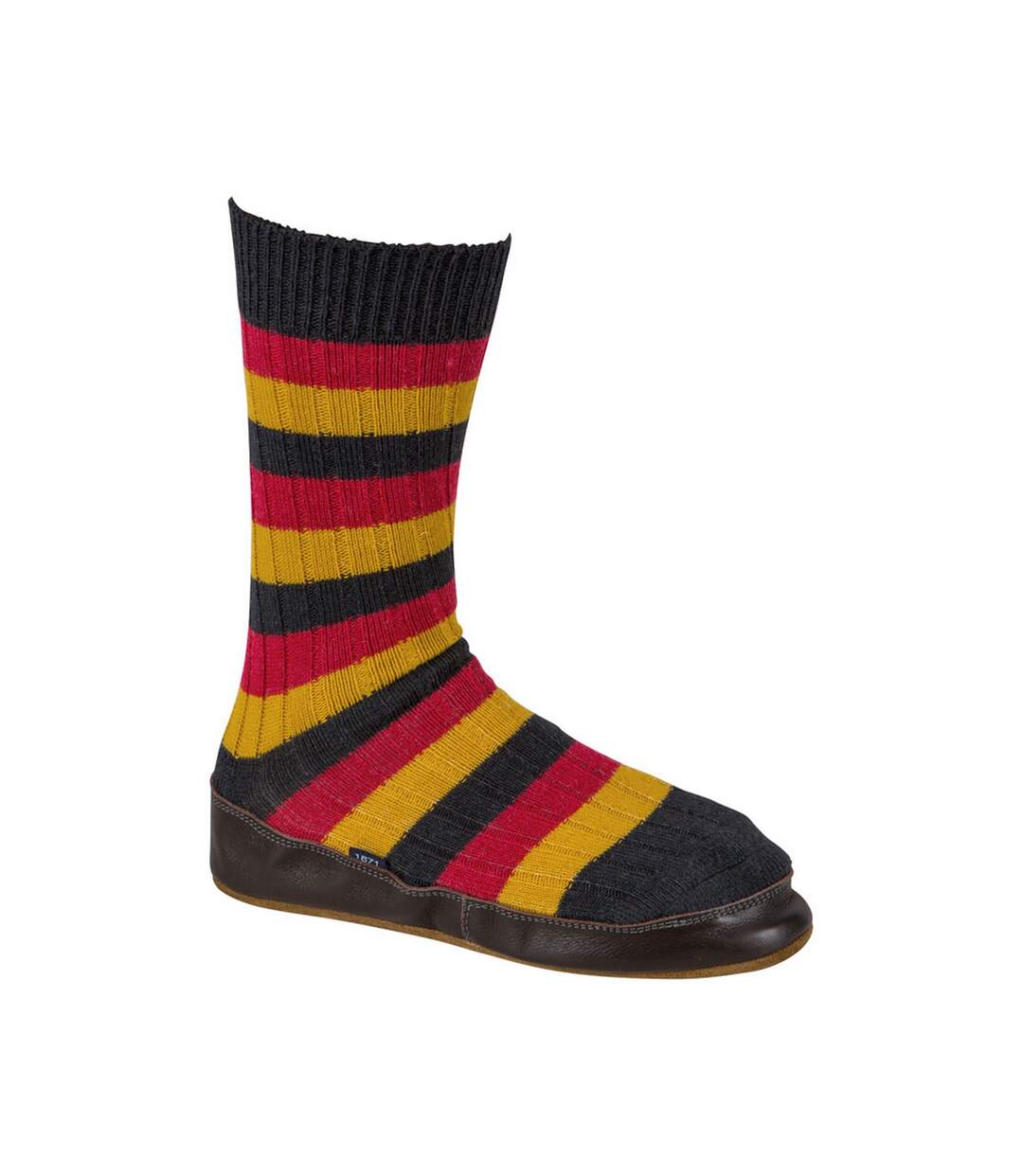 Chaussons chaussettes mohicans homme noir / rouge / jaune Black & Blue