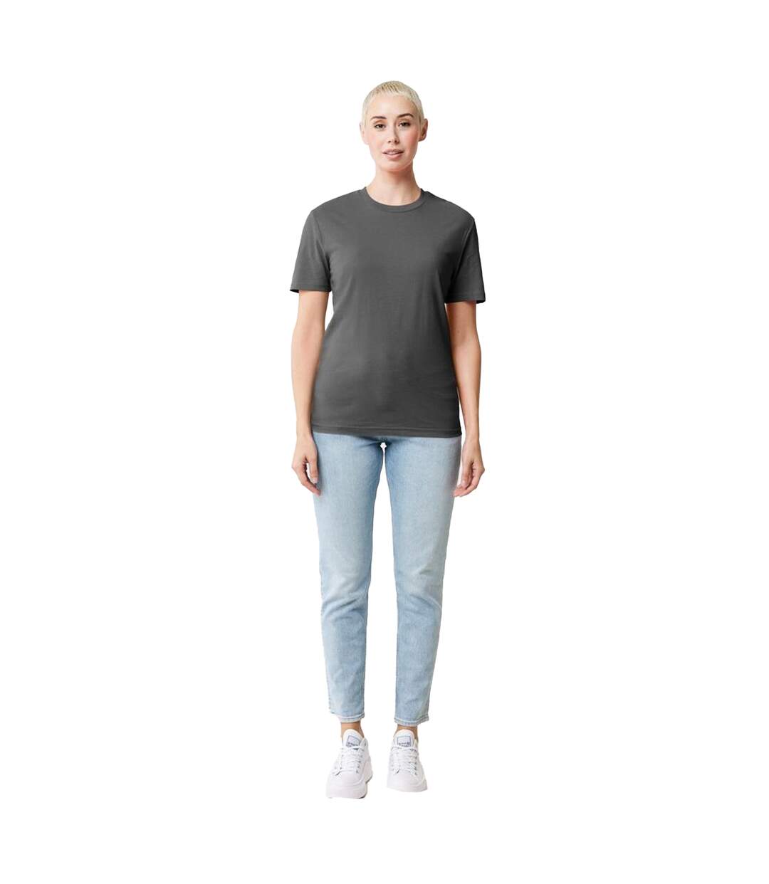 Unisex adult bryce recycled cotton t-shirt anthracite Iqoniq-3