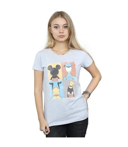 Disney Femme/Les femmes - T-shirt en coton Mickey Mouse à quatre dos (Gris sportif) - UTBI31052