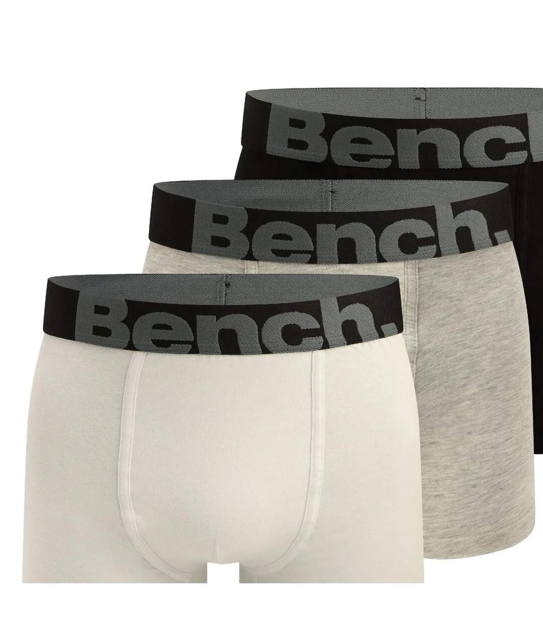 Pack Of 3  Mens Conan Boxer Shorts  Black Grey White Bench-3