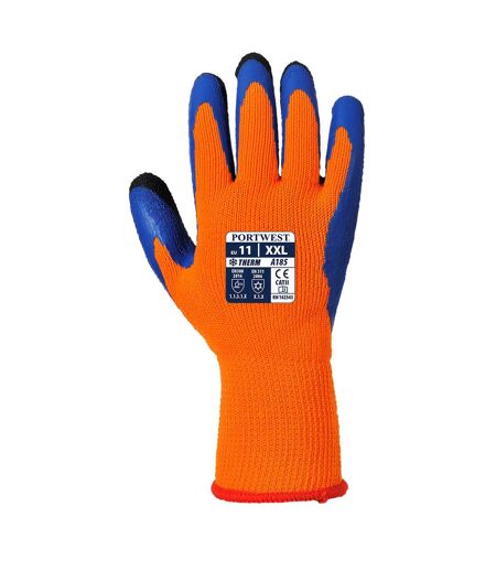 Unisex adult a185 duo-therm grip gloves xl orange/blue Portwest