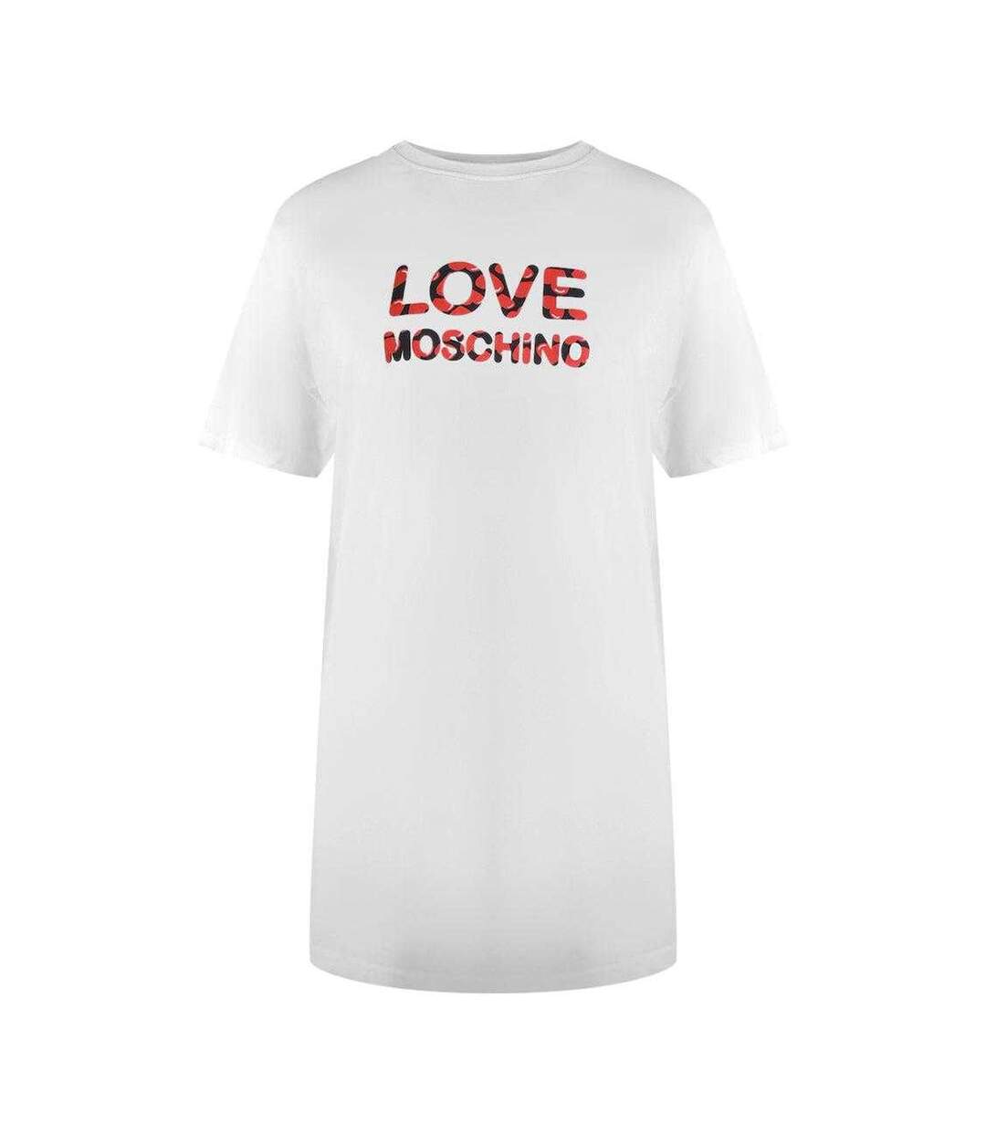 T-shirt Motif/style Bulles Femme Blanc Love Moschino-1