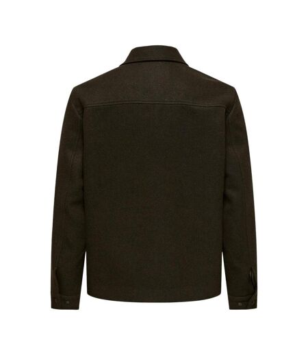 Veste marron homme only & sons ponnor