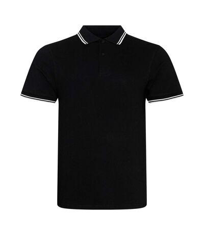 Polo homme noir / blanc AWDis