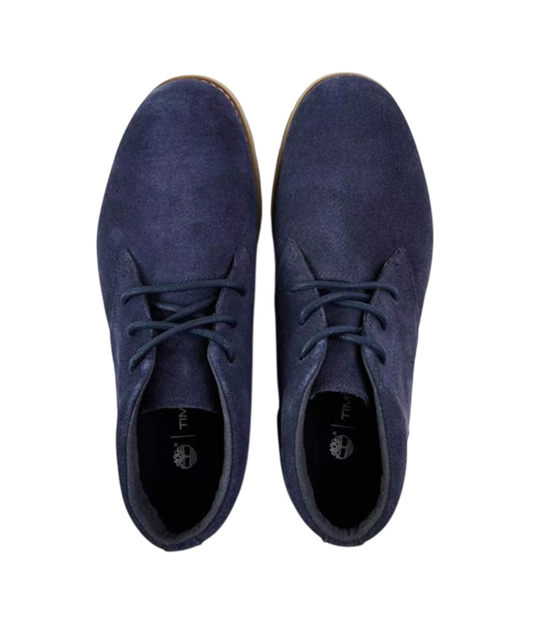 Mens Suede Waterproof Chukka Boots Navy Timberland-3