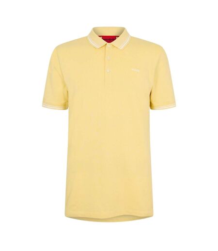Polo Motif/style À Col Homme Jaune Hugo Boss