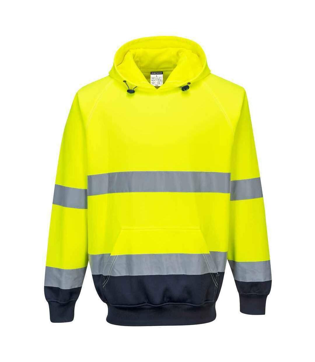Mens two tone high-vis hoodie yellow/navy Portwest-1