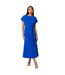 Womens/ladies Waist Tie Midi Dress Cobalt Principles-1