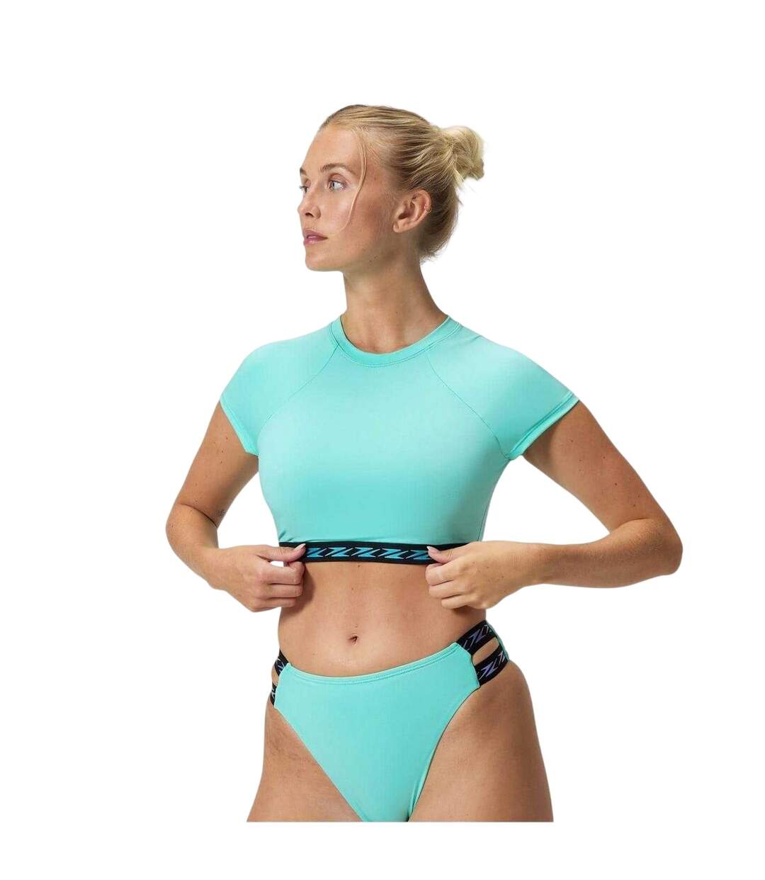 Haut Court Cintré Motif/style Logo Femme Turquoise Speedo-4