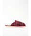 Chaussons mules mixtes tissu écossais-2
