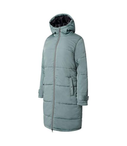 Womens/ladies reputable ii long length padded jacket duck green Dare 2B