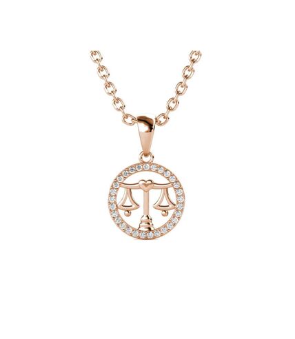 Collier et Pendentif Zodiaque Balance, Cristal d'Autriche