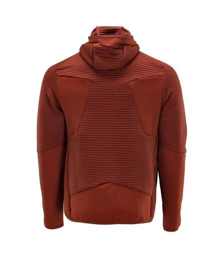 Mens Customised Hooded Fleece Jacket Autumn Red Mascot