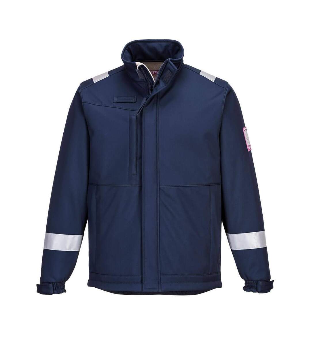 Mens modaflame soft shell jacket navy Portwest