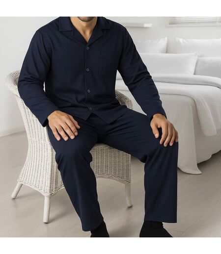 Mens Thermal Pyjama Set with Long Sleeve Top & Bottoms for Cold Nights