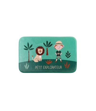 Tapis Enfant Léo l'Explorateur 45x75cm Vert