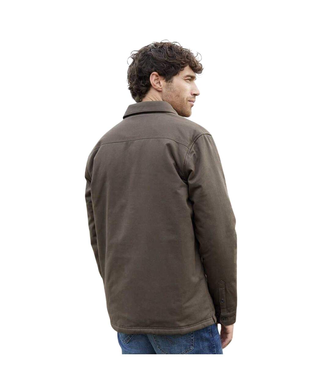 Veste-chemise Motif/style Motif Écossais Homme Marron Threadbare-3