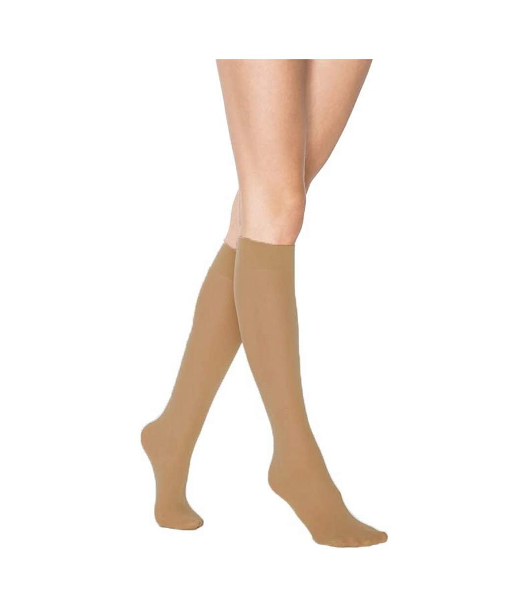 Bas de contention 1 paire femme melon Silky-2