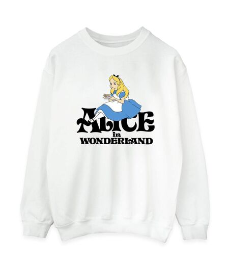 Disney - Sweat ALICE IN WONDERLAND TEA DRINKER CLASSIC - Femme (Blanc) - UTBI5859