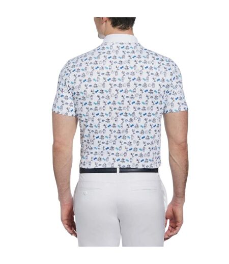 Mens Retro Golf Polo Shirt Bright White Original Penguin